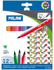 Flomasteriai Milan, 12 spalvų rinkinys