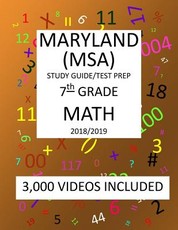 7th Grade MARYLAND MSA, 2019 MATH, Test Prep