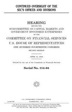 Continued oversight of the SEC's offices and divisions
