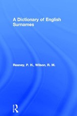 A Dictionary of English Surnames