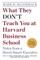 What They Don't Teach You at Harvard Business School