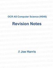 OCR AS Computer Science (H046) - Revision Notes