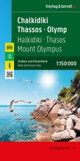 Chalkidiki - Thassos - Olymp, Straßen- und Freizeitkarte 1:150.000, freytag & berndt