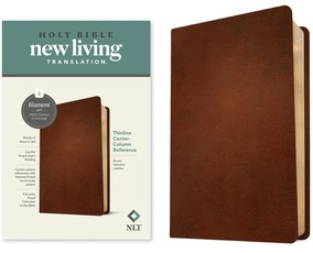 NLT Thinline Center-Column Reference Bible, Filament-Enabled Edition (Red Letter, Genuine Leather, Brown)