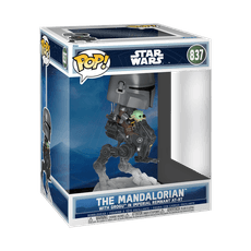 FUNKO POP! Rides DLX: Star Wars: Mandalorian & Grogu - The Mandalorian w/Grogu in Imperial Remnant AT-RT
