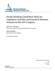 Senate Standing Committees' Rules on Legislative Activities and Executive Business