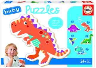 5 dėlionės (puzzle) DINOZAURS  24+