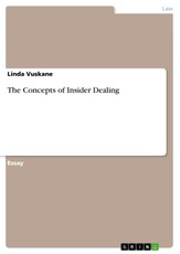 Vuskane, L: Concepts of Insider Dealing