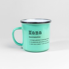 Metalinis puodelis „Mama“, mėtinis, 300 ml