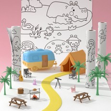 Lipnūs spalvinimo lapai JARMELO „Animal Stories“, 40 x 300 cm