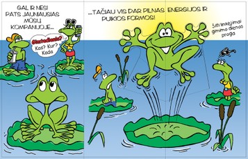 Linksmas trigubas atvirukas su voku