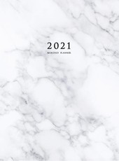 2021 Monthly Planner: 2021 Planner Monthly 8.5 x 11 with Marble Cover (Volume 3 Hardcover)