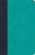CSB Personal Size Bible, Navy/Teal Leathertouch