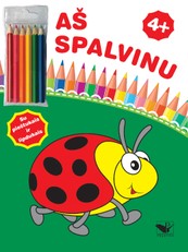 Aš spalvinu 4+. Su pieštukais ir lipdukais