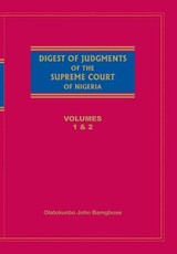Digest of Judgements of the Supreme Court of Nigeria