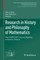 Research in History and Philosophy of Mathematics