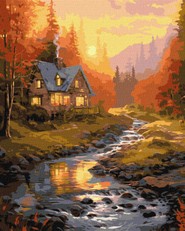 Tapyba pagal skaičius: SAULĖTAS SLĖNIS art_selena_ua 40x50 dėžutėje