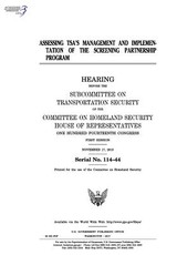 Assessing TSA's management and implementation of the Screening Partnership Program