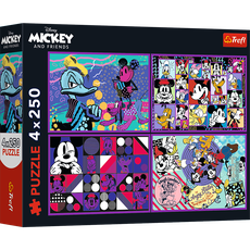 TREFL DISNEY MICKEY MOUSE 4x250 det. dėlionių rinkinys