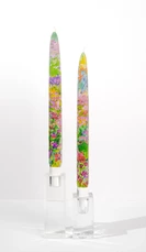 Žvakė FLATYZ „Watercolor Rainbow Flowers“, 2 vnt. Žvakė FLATYZ „Watercolor Rainbow Flowers“, 2 vnt.