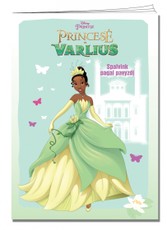 Princesė ir varlius. Spalvink pagal pavyzdį