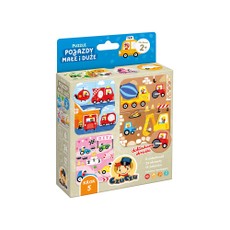 Dėlionė: Maži ir dideli transporto priemonės