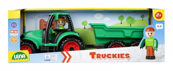 Truckies žaislinis traktorius su priekaba, 38 cm