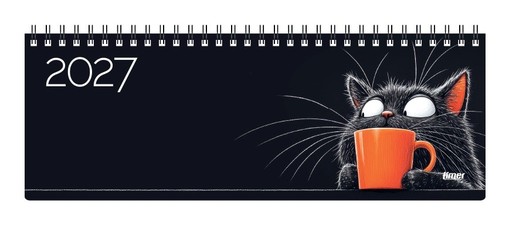 Kalendorius stalinis MEMO CARD black cat