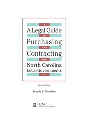 Legal Guide to Purchasing and Contracting for North Carolina Local Governments
