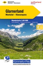 KuF Schweiz Wanderkarte 12 Glarnerland - Walensee 1 : 60 000