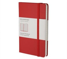 Knygelė Moleskine Coloured Classic (9 x 14, langeliais, raudonos sp.)