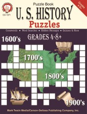 U.S. History Puzzles, Grades 4 - 8