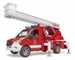 Žaislinė gaisrinė mašina Mercedes-Benz Sprinter su ištraukiamomis kopėčiomis ir šviesomis