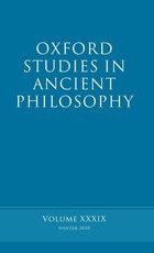Oxford Studies in Ancient Philosophy Volume