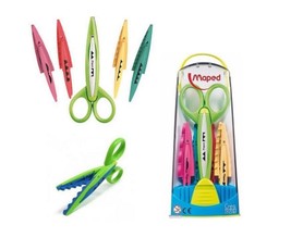 Žirklės MAPED figūrinės, su 5 keičiamais ašmenimis