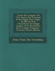 Traite Des Langues