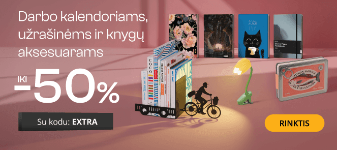 Užrašinėms, kalendoriams ir knygų aksesuarams extra nuolaidos iki -50%!