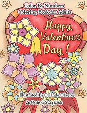 Happy Valentine's Day Color By Numbers Coloring Book For Adults