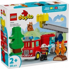 LEGO DUPLO 10473 — gaisrinė su žarna ir ugniagesio figūrėle