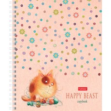 Sąsiuvinis „Happy Beast“, A5, 48 lapų, langeliais