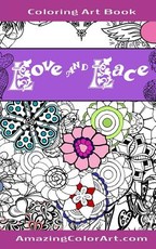 Love and Lace Coloring Art Book - Pocket Size