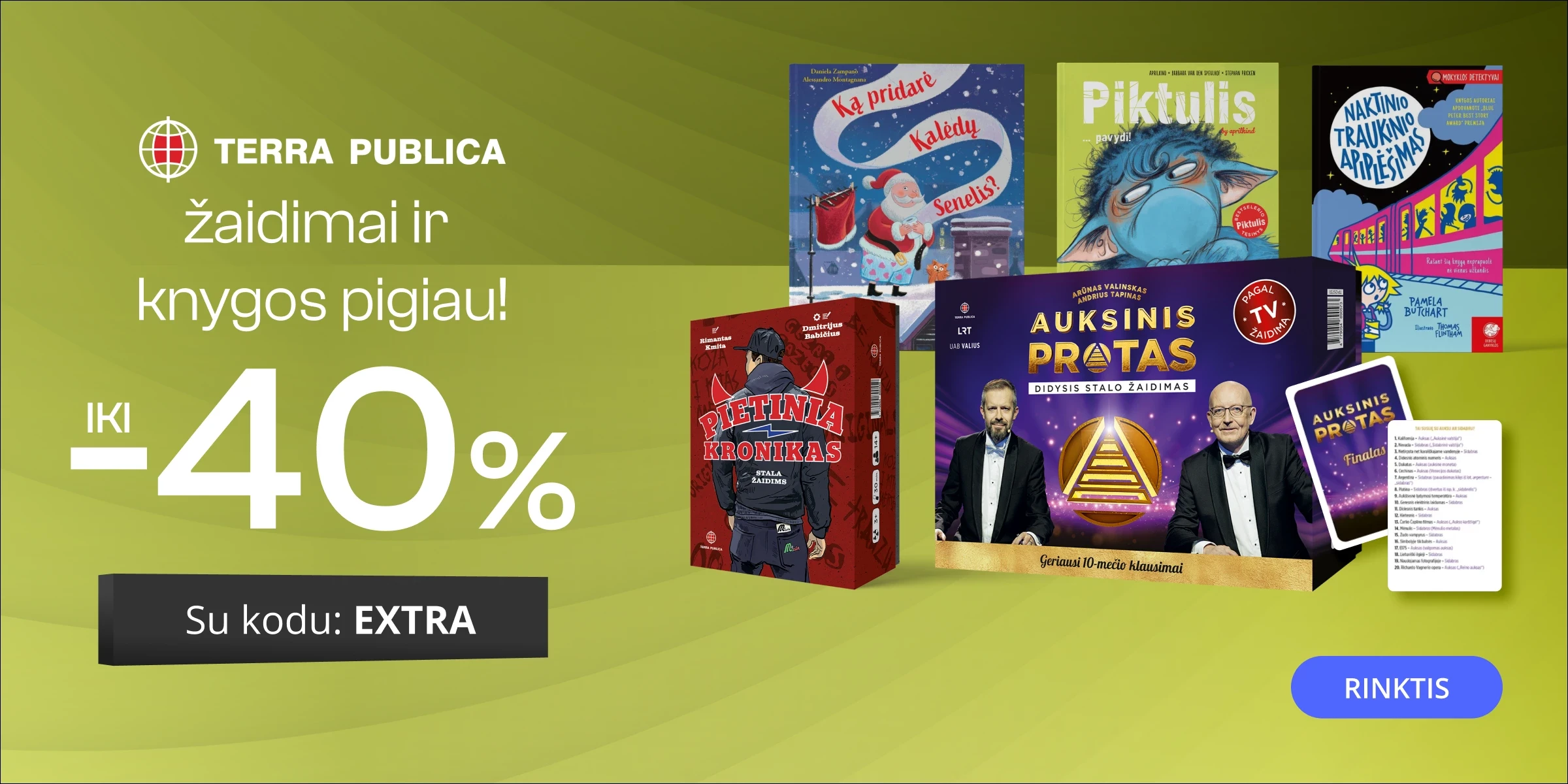 Leidyklos TERRA PUBLICA knygoms ir žaidimams iki -40% extra nuolaidos!