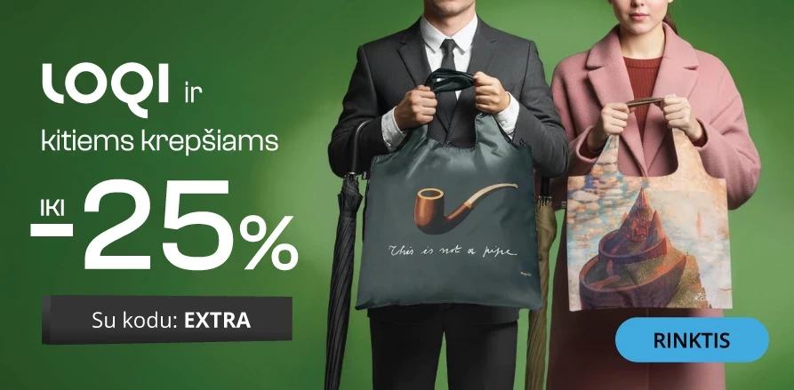 LOQI ir kitiems krepšiams - extra nuolaidos iki -25%