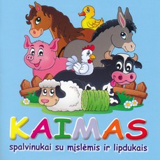 Kaimas: spalvinukai su mįslėmis ir lipdukais