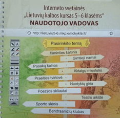 Interneto svetainės „Lietuvių kalbos kursas 5–6 klasėms“ naudotojo vadovas