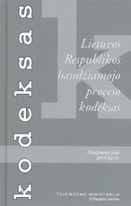 Lietuvos Respublikos baudžiamojo proceso kodeksas (2019 m. vasario 1 d.)