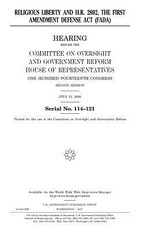 Religious liberty and H.R. 2802, the First Amendment Defense Act (FADA)