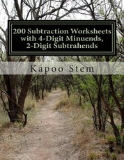 200 Subtraction Worksheets with 4-Digit Minuends, 2-Digit Subtrahends