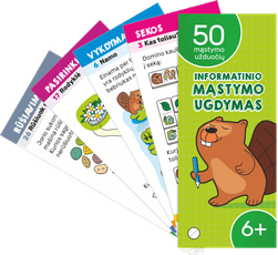 50 Kortelių rinkinys 6+ (1 dalis) Informatinio mąstymo ugdymas