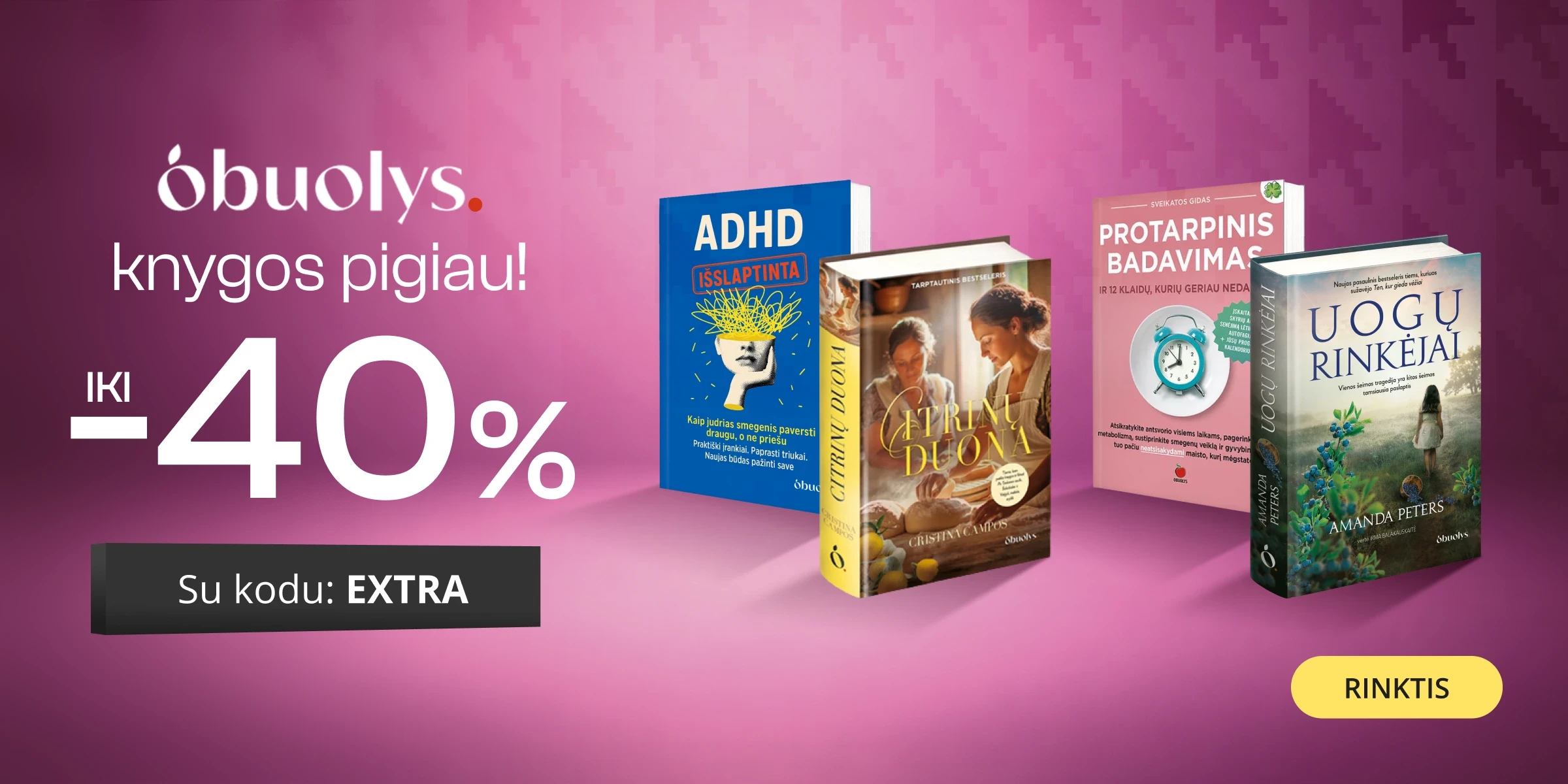 Leidyklos OBUOLYS knygoms iki - 40 % extra nuolaidos!